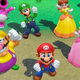 Mario and his friends celebrate in Super Mario Party.